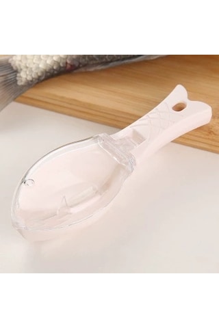 Plastik Balık Pulu Temizleyici Kazıyıcı Pratik Mutfak Aleti Beyaz