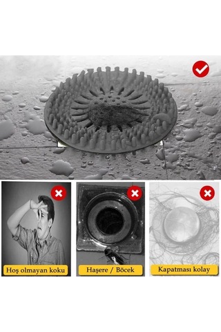 Mithra Life Yuvarlak Silikon Süzgeçli Lavabo Tıpası Mıt1068
