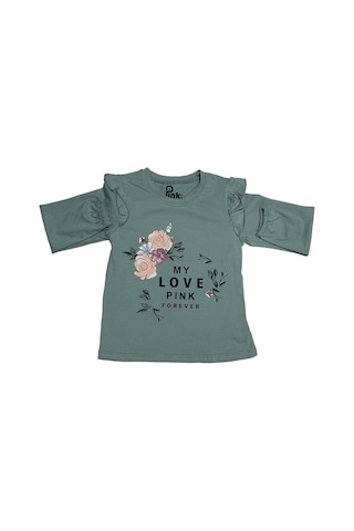 Baby Pink Çiçek Desenli Alt-üst Takım Yeşil