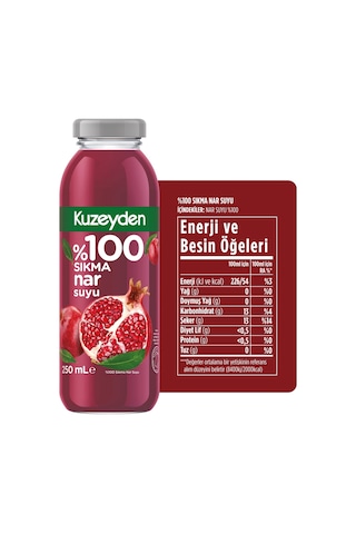 Kuzeyden %100 Sıkma Nar Suyu 12x250ml