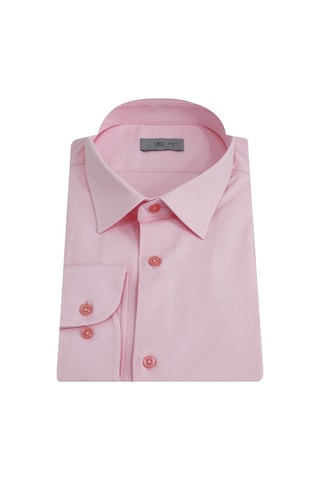 Uki Pembe Pamuk Saten Gömlek Pembe