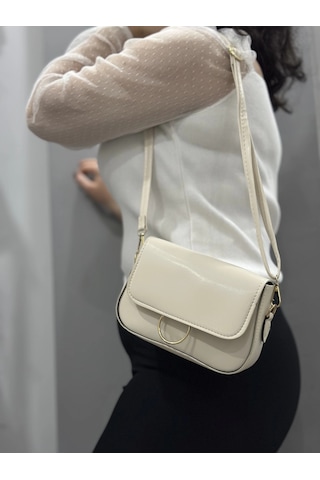 Biçomi Krem Cilt Mossi Çanta Krem