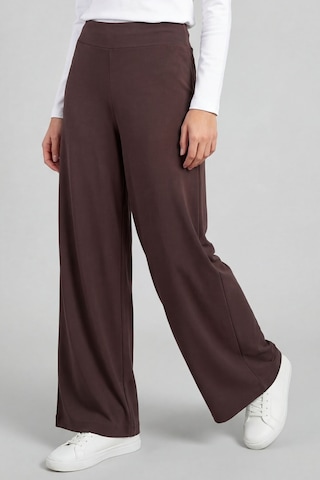 Kahverengi Comfort Fit Geniş Paça Korsajlı Palazzo Kadın Pantolon - 94681