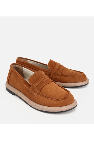 Hotiç Kadın Süet Deri Taba Taban Detaylı Günlük Loafer 01ayh320510a370 01ayh320510a370