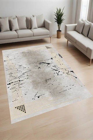 Rovigo Home Dijital Baskı Yıkanabilir Kaymaz Taban Salon Halısı Ve Yolluk Rv080-fnl364 Bej