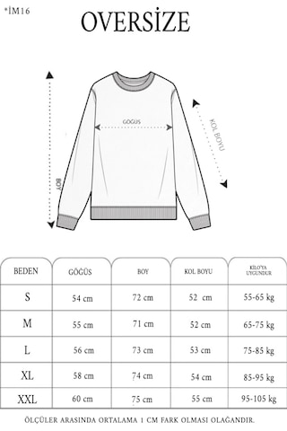 İkales Üç İplik Bisiklet Yaka Baskılı Sweatshirt - Siyah