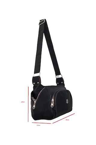 Mygeppetobag Suni Deri Bayan Çapraz Çanta -omuz Çantası Siyah
