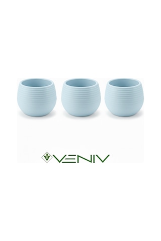 3 Adet Dekoratif Su Hazneli Saksı- 0.13l 3