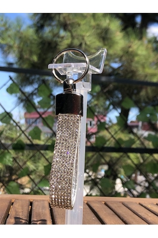 Gümüş Swarovski Taşlı Anahtarlık