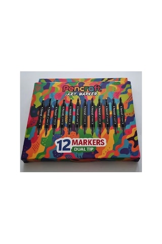 12 6 Li Marker Profosyonel Boya Kalemi 2163