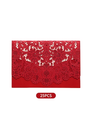 25 Adet Delikli Düğün Davetiyesi Kartları Zarf İle Düğün Gelin Duşu Nişan Tebrik Kartı Yıldönümü Sevgililer Günü Doğum Günü Hediyesi İçin Onun Anne Eşi Sevgilileri Standart