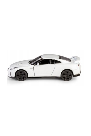 Uzak Doğu Serisi Nissan Gt R R35 Beyaz Açılır Kapılar Diecast Çek Bırak Metal Model Araba 11 Cm 1:32