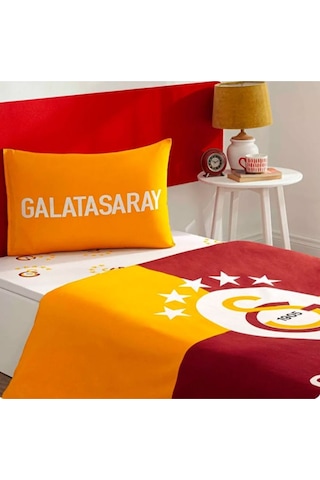 Yeni Sezon Lisanslı Galatasaray Efsane Tek Kişilik Nevresim Takımı Sarı Kırmızı