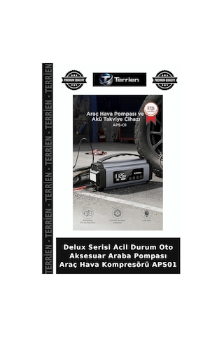 Delux Serisi Acil Durum Oto Aksesuar Araba Pompası Araç Hava Kompresörü Aps01