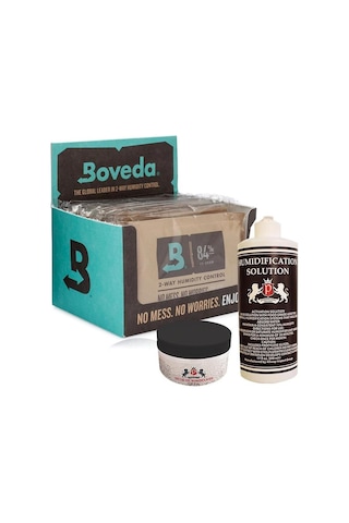 Boveda 84 60g Humidor Puro Kutusu Nemlendirici 12li Paket Saf Su Ve Jel Hediyeli