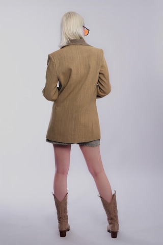 Madmext Haki Bağlama Detaylı Blazer Kadın Ceket Mg2482 Haki