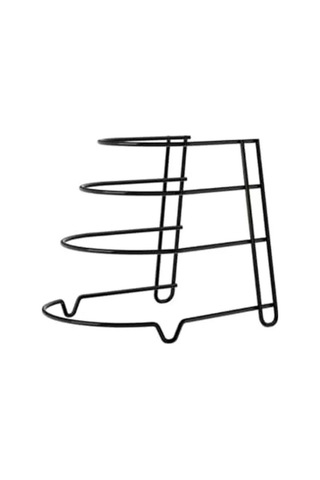 4 Katlı Metal Tava Rafı, Mutfak Organizeri İçin Pratik Çözüm 19 x 7 CM