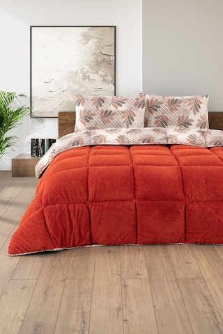 Battal Wellsoft Yorgan Çift Taraflı Yastık Kılıflı 215x235 Cm Turuncu