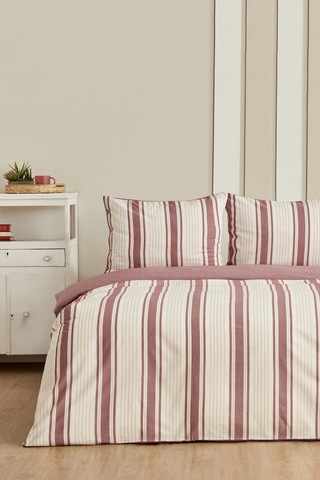 Karacahome Sarah Anderson Sies Çift Kişilik İpliği Boyalı Nevresim Takımı Bordo 160.22.08.0072 Bordo