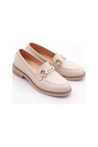 Dgn 246 Kadin Loafer Ayakkabi 246-1567-R0463 Ekru