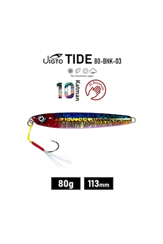 Jig, Zoka, Suni Yem, Uv Metal Jig, 80gr 11cm Jıgto Tide 80