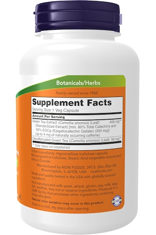 Now Foods Egcg Green Tea Ex.tract 400 Mg 180 Veg Capsules Usa Menşeii Dmmedicinden