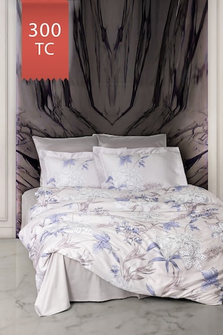 Varol Royal Saten 300tc Nevresim Takımı Çift Nevresimli Family Size - Essenza Çok Renkli