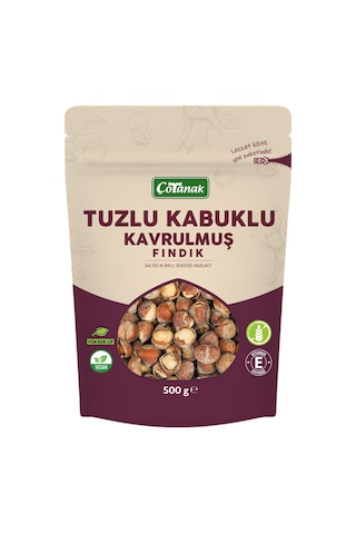Çotanak Kabuklu Tuzlu Kavrulmuş Fındık 500 G