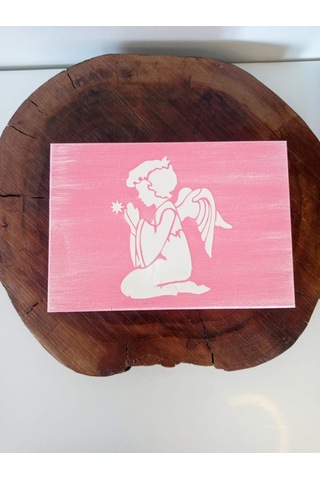 Pembe Renkli Ahşap Takı Kutusu