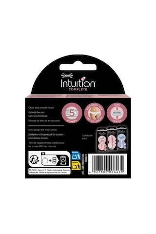 Wilkinson Sword Intuition Complete Kadın Tıraş Bıçağı Kartuşu 5 Bıçaklı 3 Yedek Kartuş