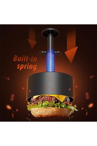 Gri Doldurulmuş Burgerler İçin Hamburger Presi Burger Patty Maker Sığır Eti Sebzeli Maker Kalıp Burger Köftesi Pişirme Barbekü İçin Mükemmel Gri