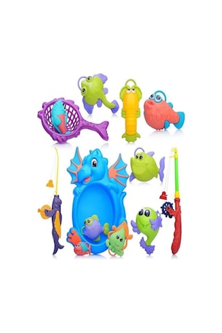 Çocuklar İçin Oltalı Balık Yakalama Seti - El Göz Koordinasyonu Geliştiren Eğitici Oyuncak