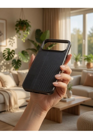 İphone 17/18 Promax Ortak Uyumlu Karbon Fiber Desenli Darbeye Dayanıklı Kılıf Çok Renkli