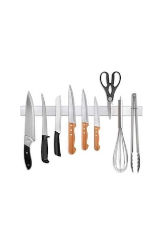 Pazly 20 İnç Paslanmaz Çelik Manyetik Bıçak Şeridi, Duvara Monte Mutfak Bıçakları Barı Gümüş