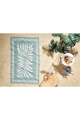 Özdilek Sun Boho Leaf Plaj Havlusu 90x150 Cm Yeşil