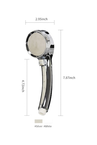 Suofeng Tek Fonksiyonlu El Duşu Başlığı, Suyu Bir Tuşla Durdurma, Otomatik Temizleme Burculu, Basınçlı Ve Su Tasarruflu, Abs Malzeme, G1/2 Bağlantı, Gümüş Rengi Diğer