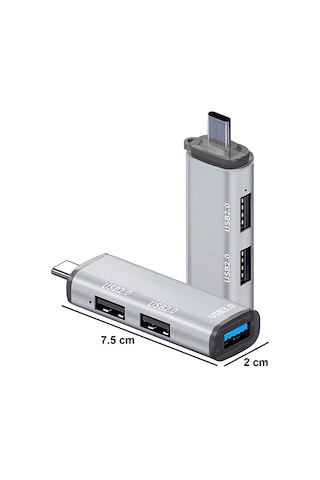 Type-c To Usb 3.0 Çoklayıcı / 3in1 Usb Çoğaltıcı Hub / 1xusb 3.0