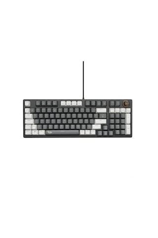 Mekanik Rgb Gaming Kablolu Klavye Mavi Switch Knob Kontrollü Ses Ayarı Türkçe Q Numpadli Full Size Gaming Keyboard Double Shot Type-c Kablolu Rgb Mekanik Örgü Kablolu Oyuncu Klavyesi