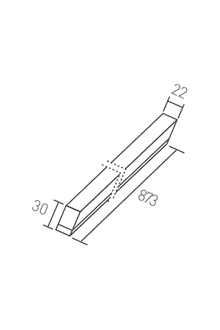 Ack An10-01130 11W 6500K Beyaz Merkür Led Bant Armatür 90 Cm Beyaz