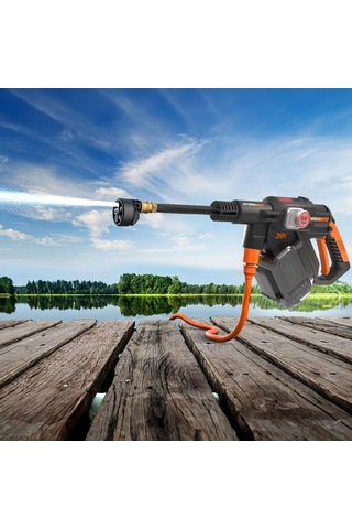 Worx WG633E 20V 4.0Ah Li-ion 56 Bar Kömürsüz Basınçlı Yıkama Tabancası + 2 Parça Yıkama Seti