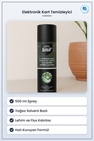 Elektronik Kart Temizleme Spreyi 500 Ml Yağsız Solvent Bazlı Lehi