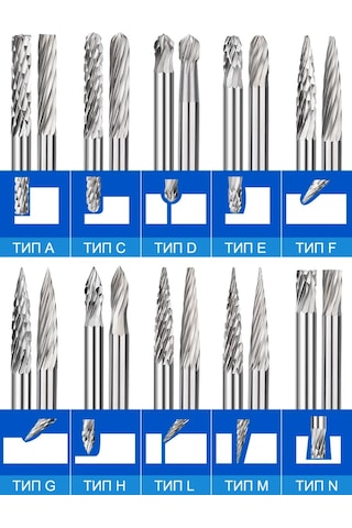Xcan 3x3mm Metal Bouris Freze Seti, Gravür İçin 20 Parça Uç 245585539