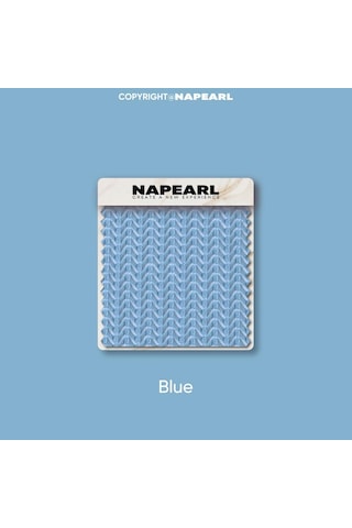 1 Adet Napearl İçi Boş Kılçık Desen Yatak Odası Pencere Sırf Perde W100cm X L130cm Mavi