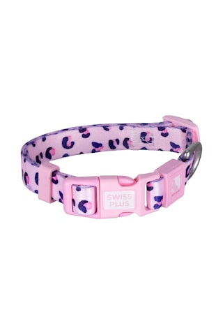 Swissplus Urban Paws Pink Leo Recycled Köpek Tasması - 25mm Beyaz - Pembe