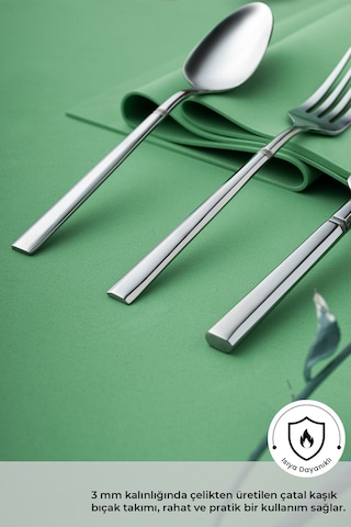 Emsan Penta 18 Parça 6 Kişilik Tatlı Çatal Kaşık Bıçak Seti