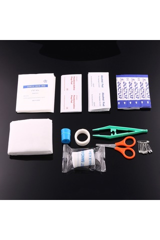 Sones Çantalı 2 Adet Taşınabilir İlk Yardım Çantası, Dezenfektan Pedleri, Gazlı Bezler, Makas, Yara Bandı Ve Cımbız Dahil, Rastgele Renk Teslimatı