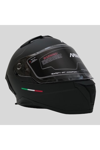 Arwic Mat Kapalı Full Face Motosiklet Kaskı Ar939 Siyah