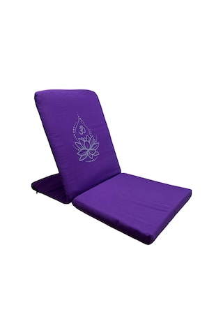 Yogaezo Lotus Çiçeği Baskılı Backjack Meditasyon Sandalyesi Mor Mrbj10