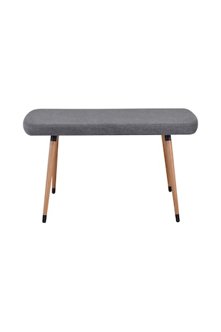 Vilinze Eames Ahşap Ayak Mutfak Masası Bankı Gri