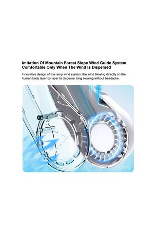 Qingmipy Beyaz Boya 5 Seviye Hızlı Usb Şarjlı Boyun Fanı - 3-6 Saat Kullanim Süresi, Abs+silikon Malzeme, Mini Taşınabilir Soğutucu Beyaz